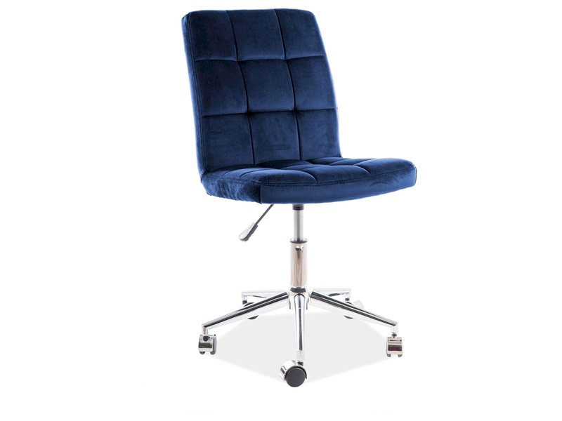 FOTEL OBROTOWY Q-020 VELVET GRANATOWY BLUVEL 86