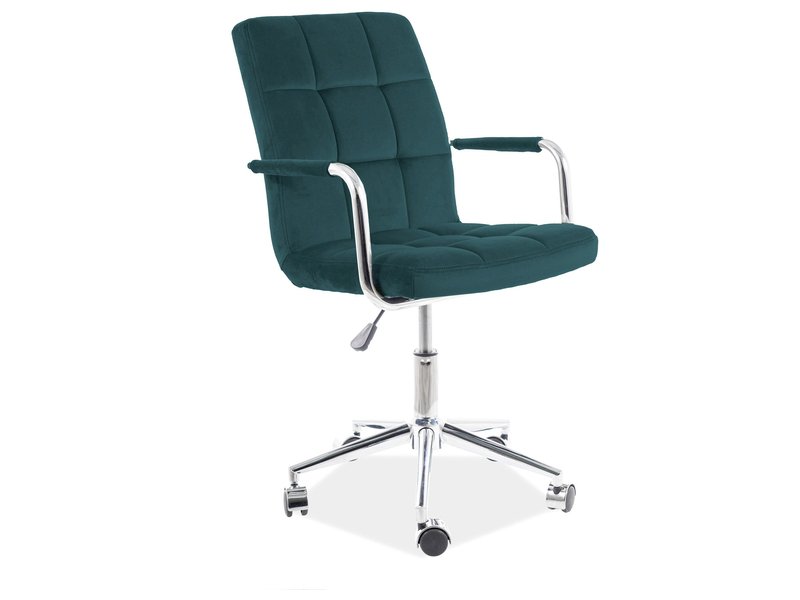 FOTEL OBROTOWY Q-022 VELVET  ZIELONY BLUVEL 78