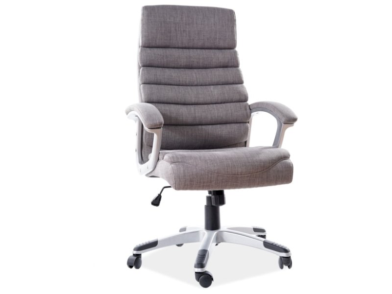 FOTEL OBROTOWY Q-087 SZARY MATERIAŁ