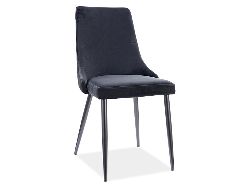 KRZESŁO PIANO B VELVET CZARNY STELAŻ/CZARNY BLUVEL 19