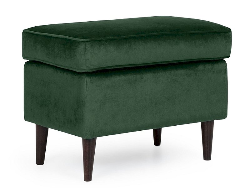 PODNÓŻEK RON VELVET ZIELONY BLUVEL 78 / WENGE (P)