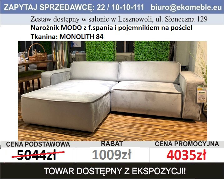 MODO - Narożnik z f. spania i pojemnikiem