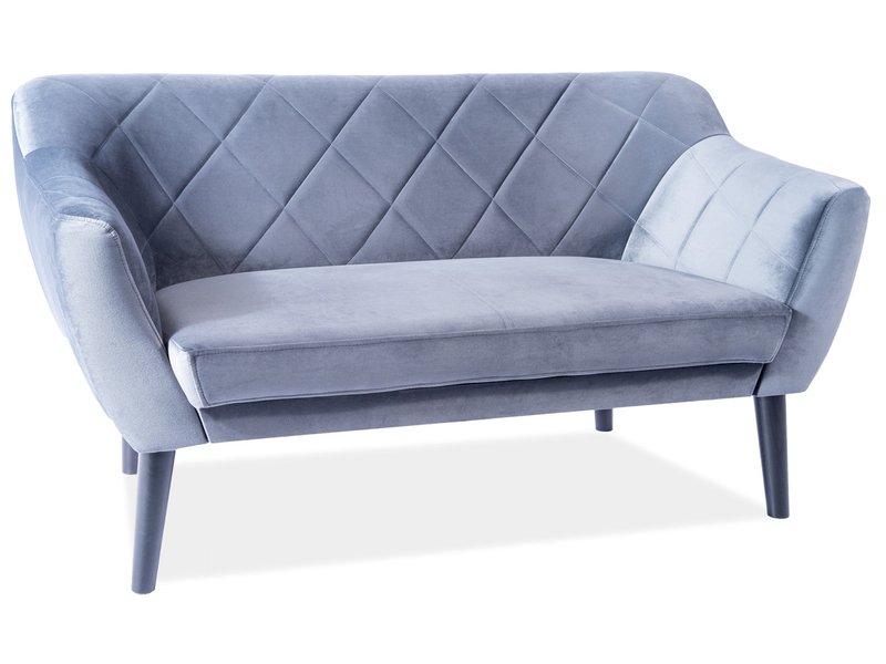 SOFA KARO 2 VELVET SZARY BLUVEL 14 / WENGE