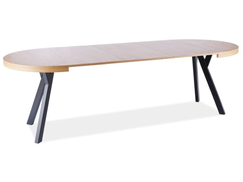 STÓŁ MERLIN BIAŁY MAT / CZARNY 90(240)X90