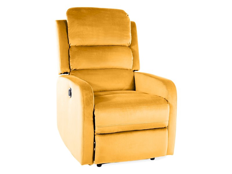 FOTEL ROZKŁADANY PEGAZ VELVET CURRY BLUVEL 68