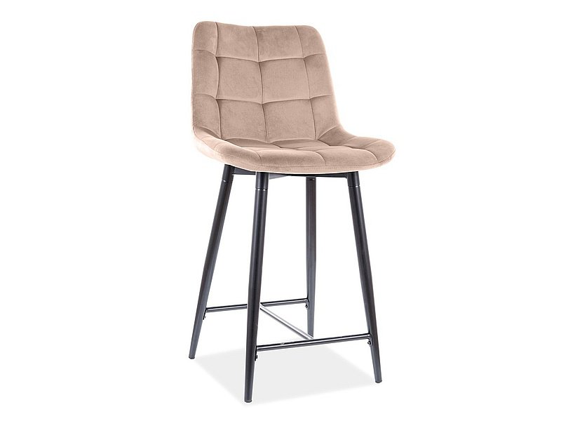 PÓŁHOKER CHIC H-2 VELVET CZARNY STELAŻ / BEŻ BLUVEL 28