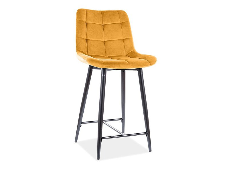 PÓŁHOKER CHIC H-2 VELVET CZARNY STELAŻ / CURRY BLUVEL 68