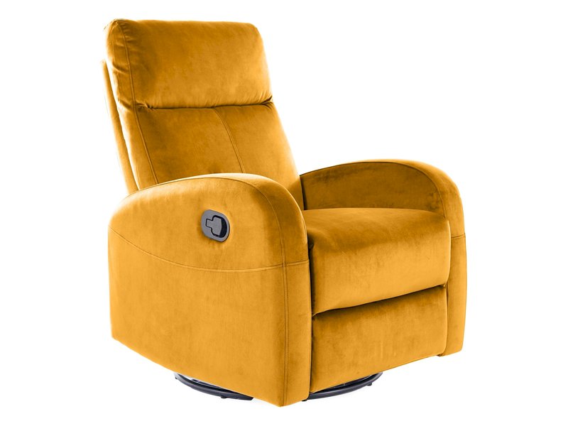 FOTEL ROZKŁADANY OLIMP VELVET CURRY BLUVEL 68