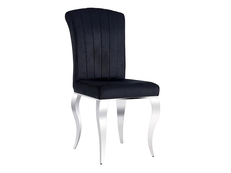 KRZESŁO PRINCE VELVET CHROM/CZARNY TAP. 186