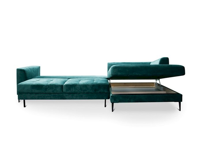 Etap Sofa - Luzi - Narożnik 2DL-REC/BK Z FUNKCJĄ SPANIA