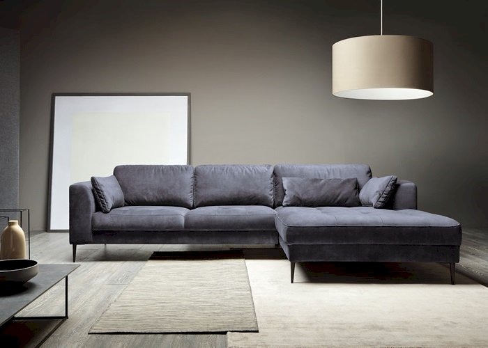 Etap Sofa - Luzi - Narożnik 2DL-REC/BK Z FUNKCJĄ SPANIA