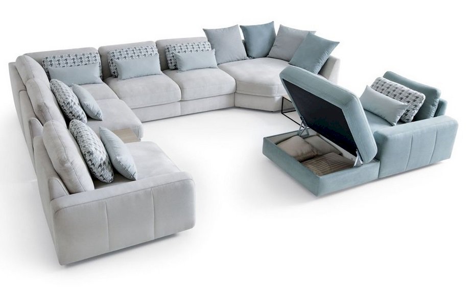 Gala - serena - duży narożnik z funkcją spania i dwoma stolikami