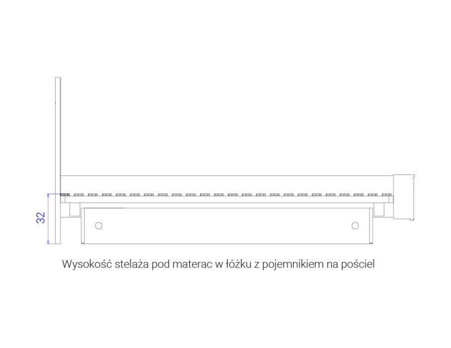 Mebin - Gintaro Łóżko I 180