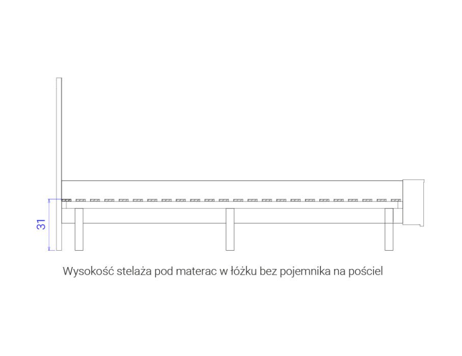 Mebin - Gintaro Łóżko I 180