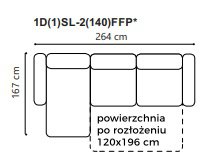 Gala-Sora-Narożnik 1D(1)SL-2(140)FFP