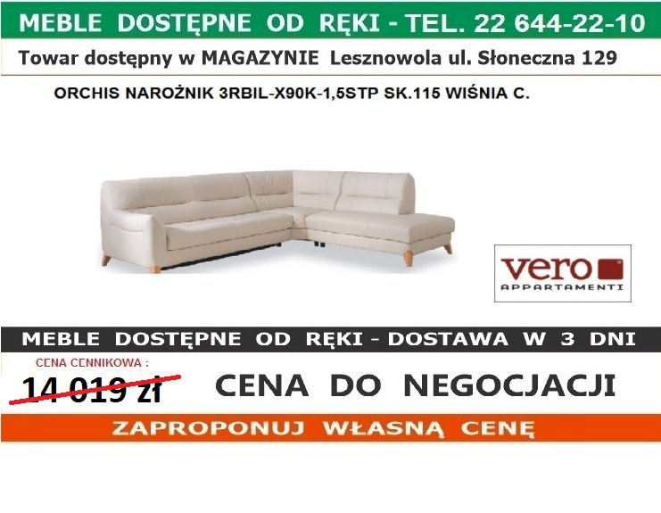 ORCHIS NAROŻNIK 3RBIL-X90K-1,5STP SK.115 WIŚNIA C. ORCHIS NAROŻNIK 3RBIL-X90K-1,5STP SK.115 WIŚNIA C.